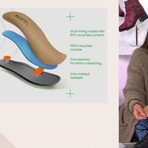 New Earth Brands Lace Up Ankle Janel Boots Bootie Navy Blue NIB Fashion - Picture 8 of 10